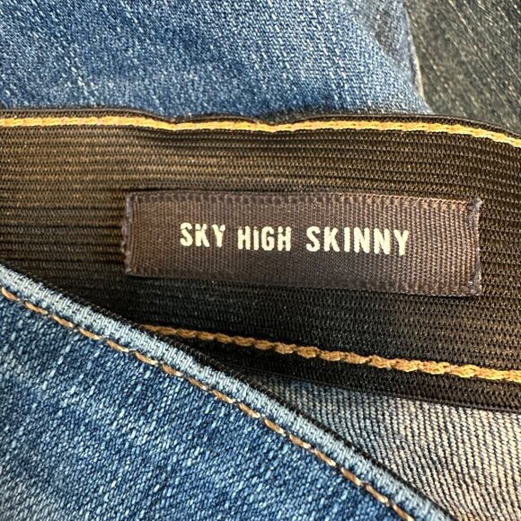 Torrid Sky High Skinny Jeans Size 16R Distressed Denim Premium Womens Blue Denim - Picture 8 of 9